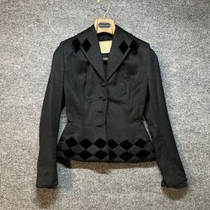 VTG 40s Lilli Ann San Francisco Mohair Wool Blend Blazer Coat Sz Small Hourglass